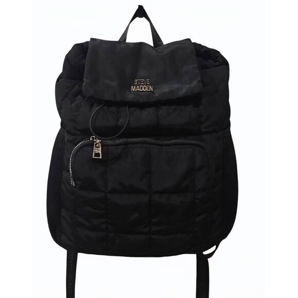 Steve Madden BErina Quilted Backpack- Black - Picture 2 of 10